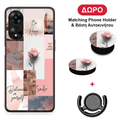 Aesthetic Collage - Oppo A78 5G θήκη + Δώρο Phone Holder & Βάση Αυτοκινήτου