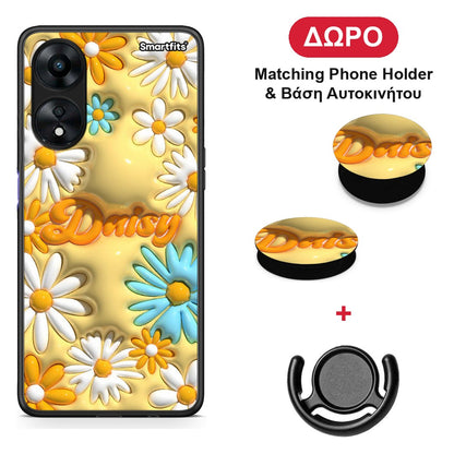 Bubble Daisies - Oppo A78 5G θήκη + Δώρο Phone Holder & Βάση Αυτοκινήτου