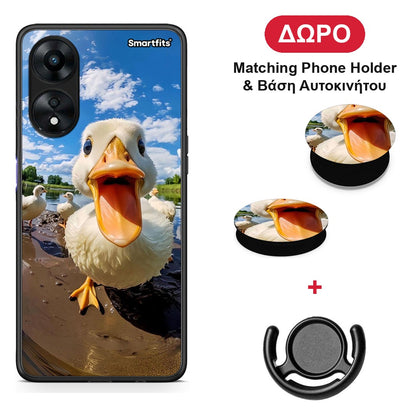 Duck Face - Oppo A78 5G θήκη + Δώρο Phone Holder & Βάση Αυτοκινήτου