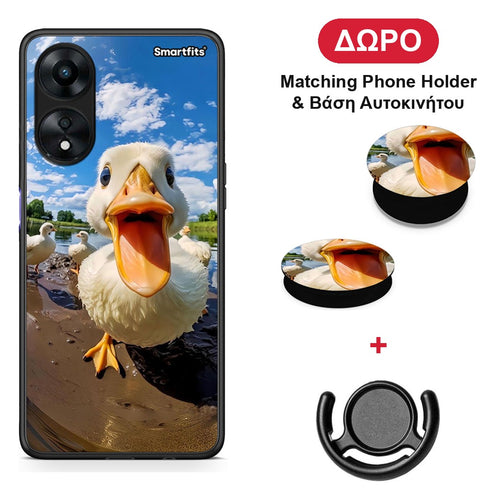 Duck Face - Oppo A78 5G θήκη + Δώρο Phone Holder & Βάση Αυτοκινήτου