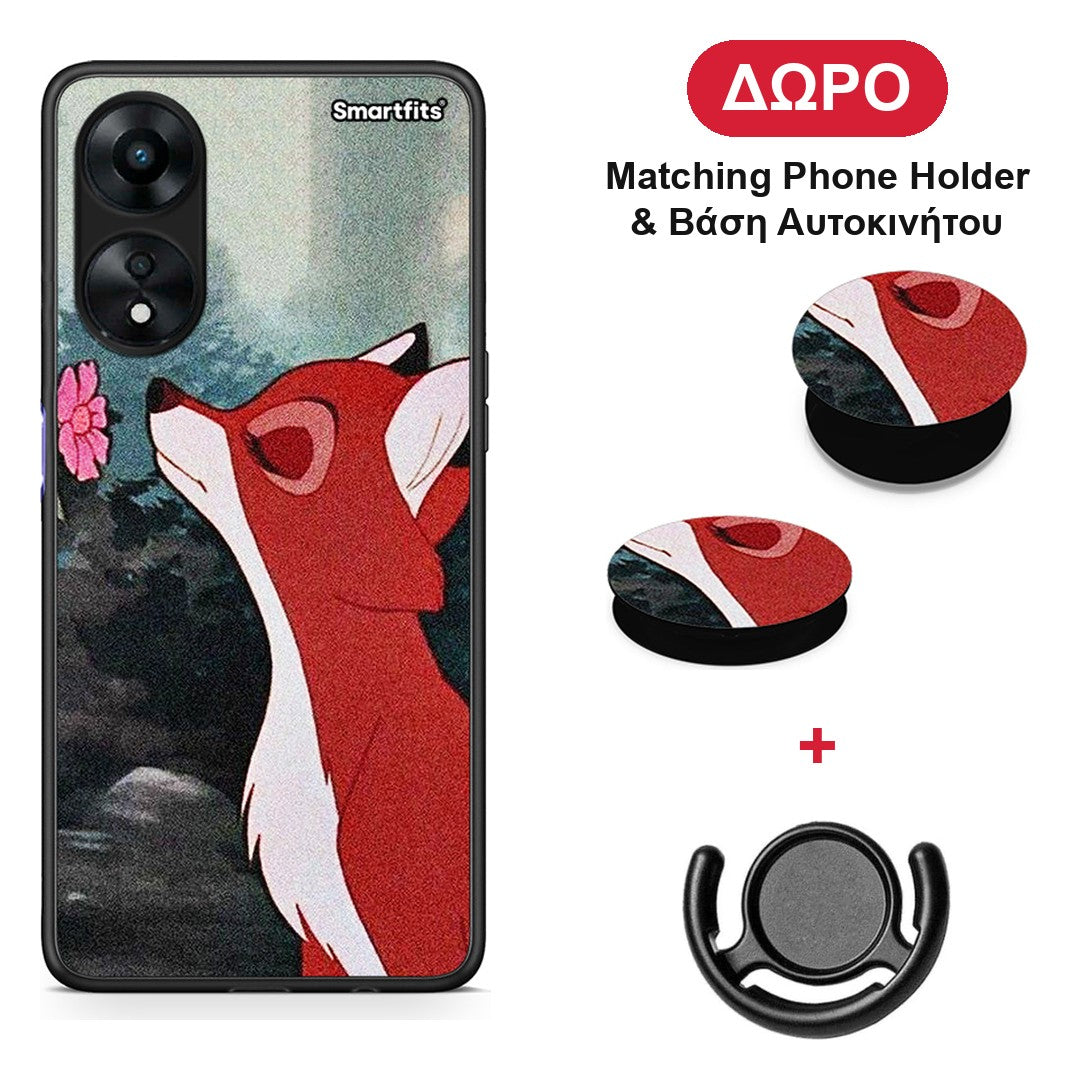 Tod And Vixey Love 2 - Oppo A78 5G θήκη + Δώρο Phone Holder & Βάση Αυτοκινήτου