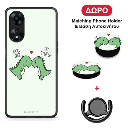Valentine Rex - Oppo A78 5G θήκη + Δώρο Phone Holder & Βάση Αυτοκινήτου