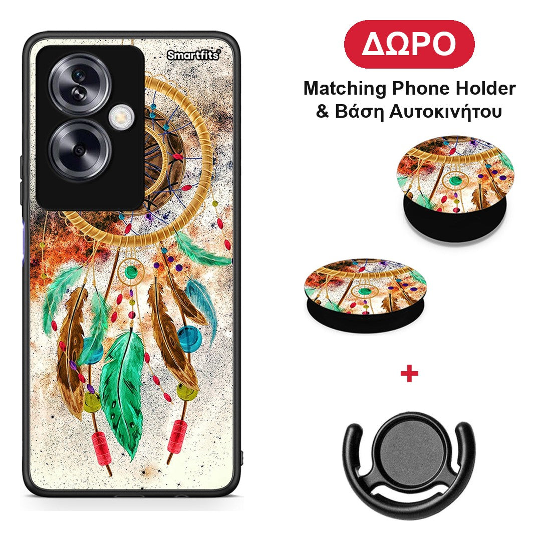 Boho DreamCatcher - Oppo A79 / A2 θήκη + Δώρο Phone Holder & Βάση Αυτοκινήτου