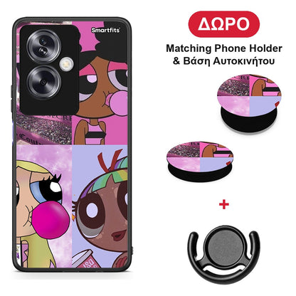 Bubble Girls - Oppo A79 / A2 θήκη + Δώρο Phone Holder & Βάση Αυτοκινήτου