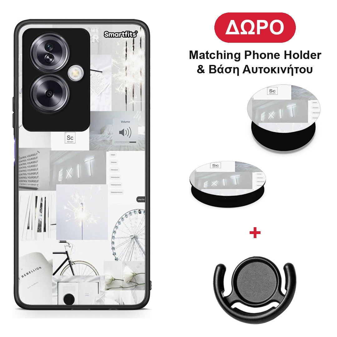 Collage Make Me Wonder - Oppo A79 / A2 θήκη + Δώρο Phone Holder & Βάση Αυτοκινήτου
