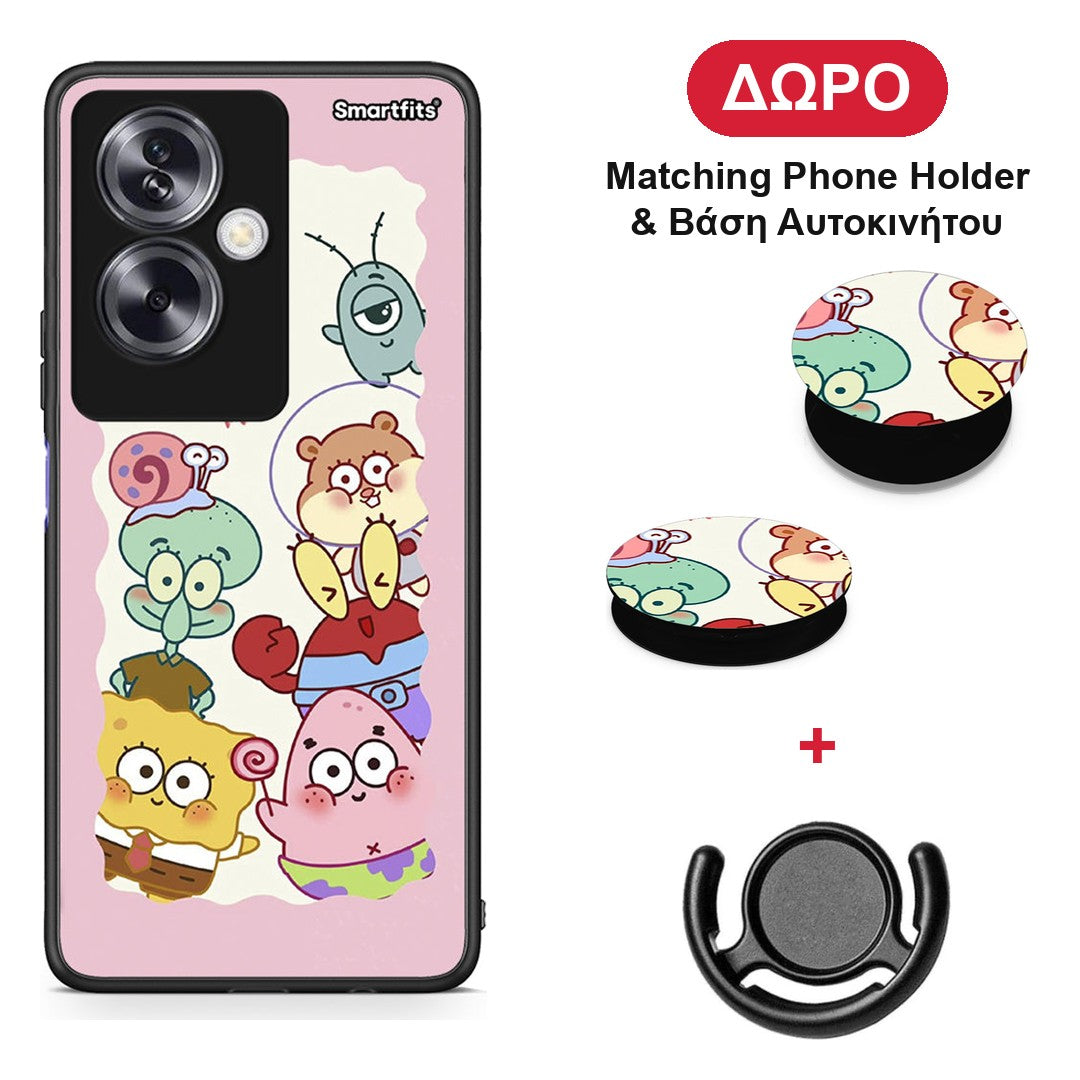 Cute Companion - Oppo A79 / A2 θήκη + Δώρο Phone Holder & Βάση Αυτοκινήτου