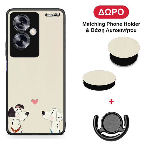 Dalmatians Love - Oppo A79 / A2 θήκη + Δώρο Phone Holder & Βάση Αυτοκινήτου