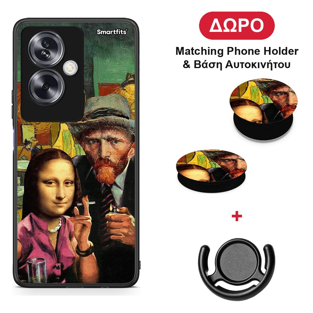 Funny Art - Oppo A79 / A2 θήκη + Δώρο Phone Holder & Βάση Αυτοκινήτου