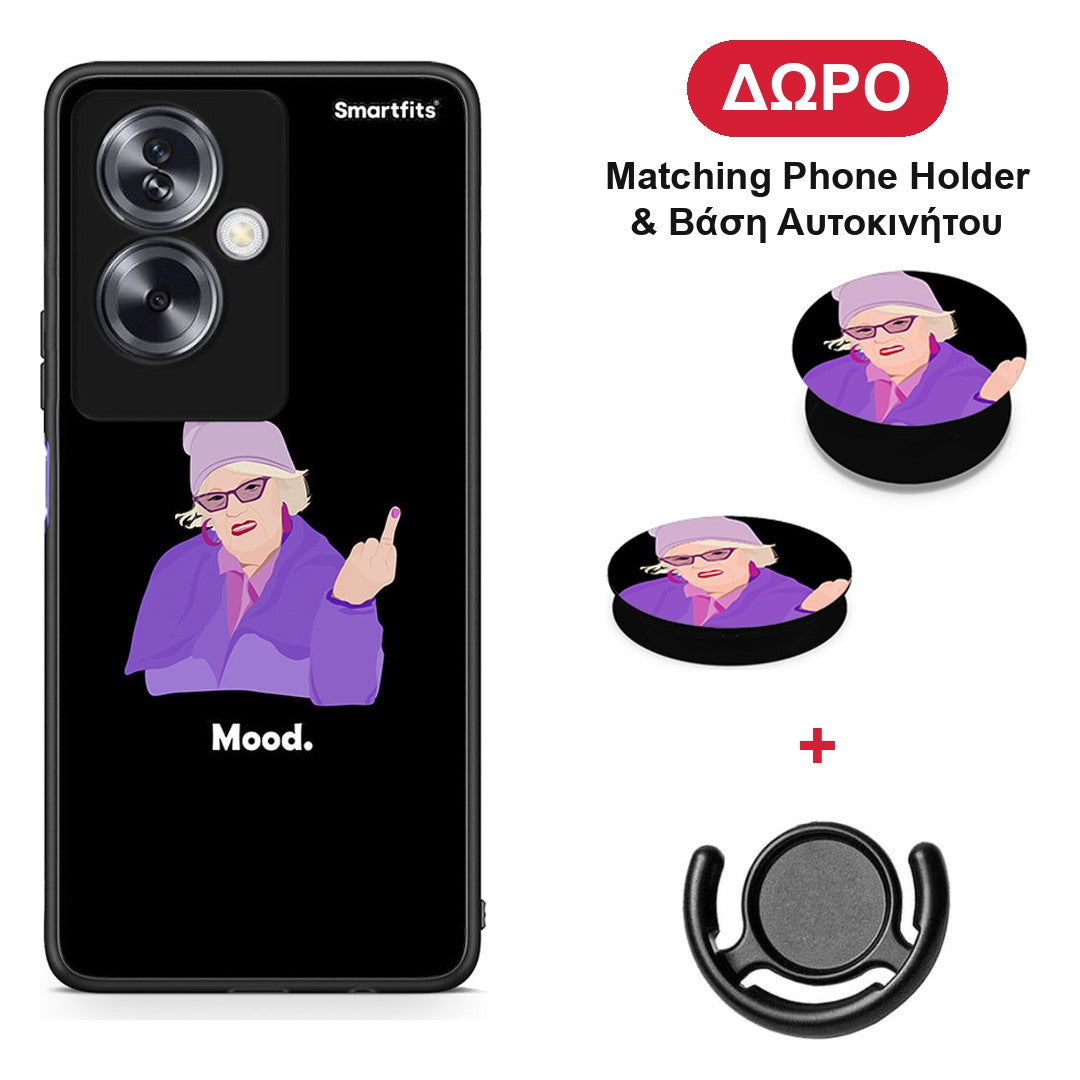 Grandma Mood Black - Oppo A79 / A2 θήκη + Δώρο Phone Holder & Βάση Αυτοκινήτου