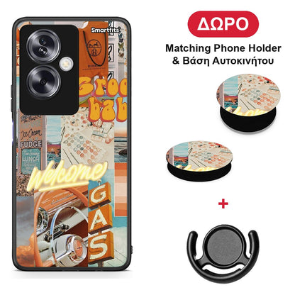 Groovy Babe - Oppo A79 / A2 θήκη + Δώρο Phone Holder & Βάση Αυτοκινήτου