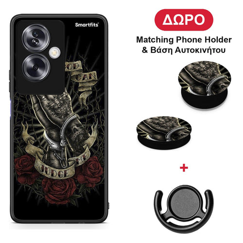 Judge By God - Oppo A79 / A2 θήκη + Δώρο Phone Holder & Βάση Αυτοκινήτου
