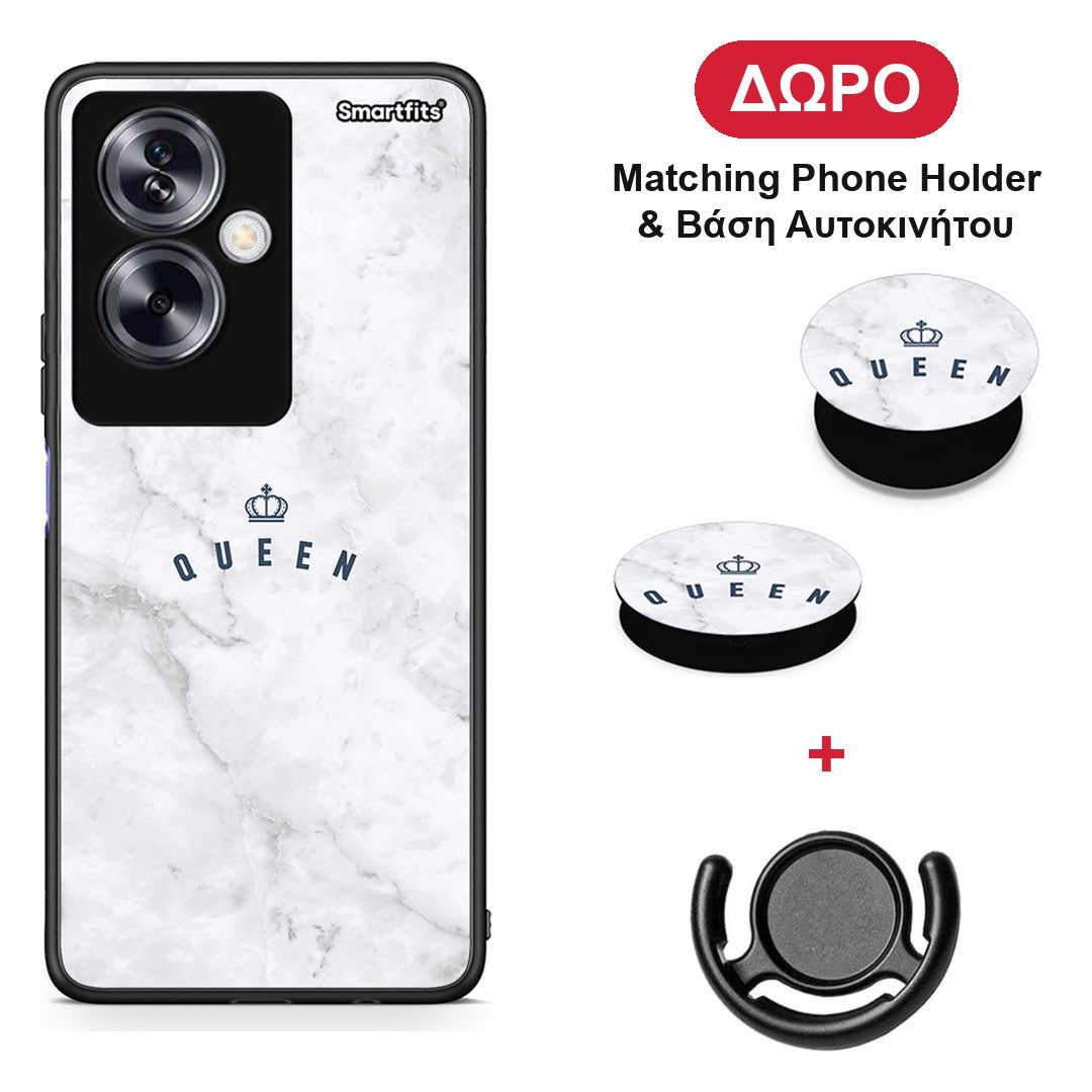 Marble Queen - Oppo A79 / A2 θήκη + Δώρο Phone Holder & Βάση Αυτοκινήτου