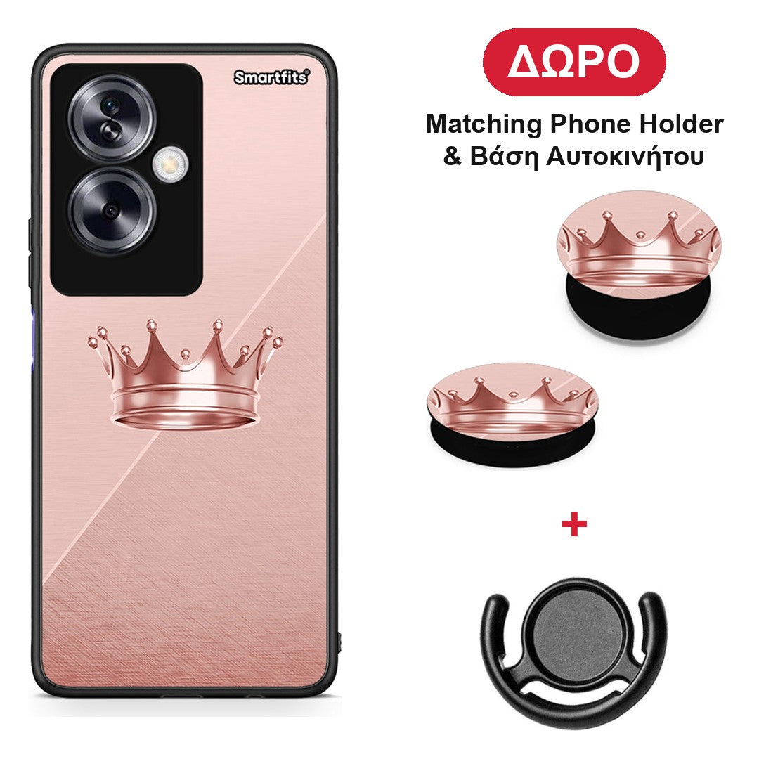 Minimal Crown - Oppo A79 / A2 θήκη + Δώρο Phone Holder & Βάση Αυτοκινήτου
