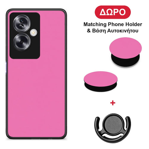 Rose Pink - Oppo A79 / A2 θήκη + Δώρο Phone Holder & Βάση Αυτοκινήτου