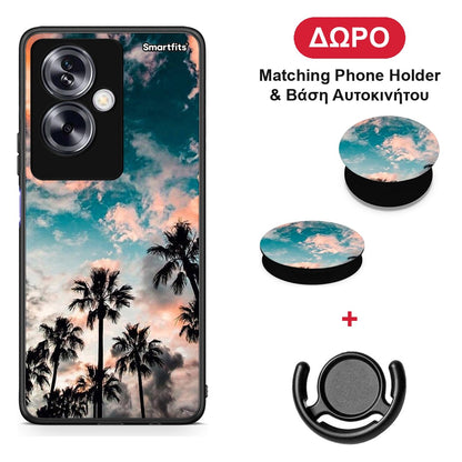 Summer Sky - Oppo A79 / A2 θήκη + Δώρο Phone Holder & Βάση Αυτοκινήτου