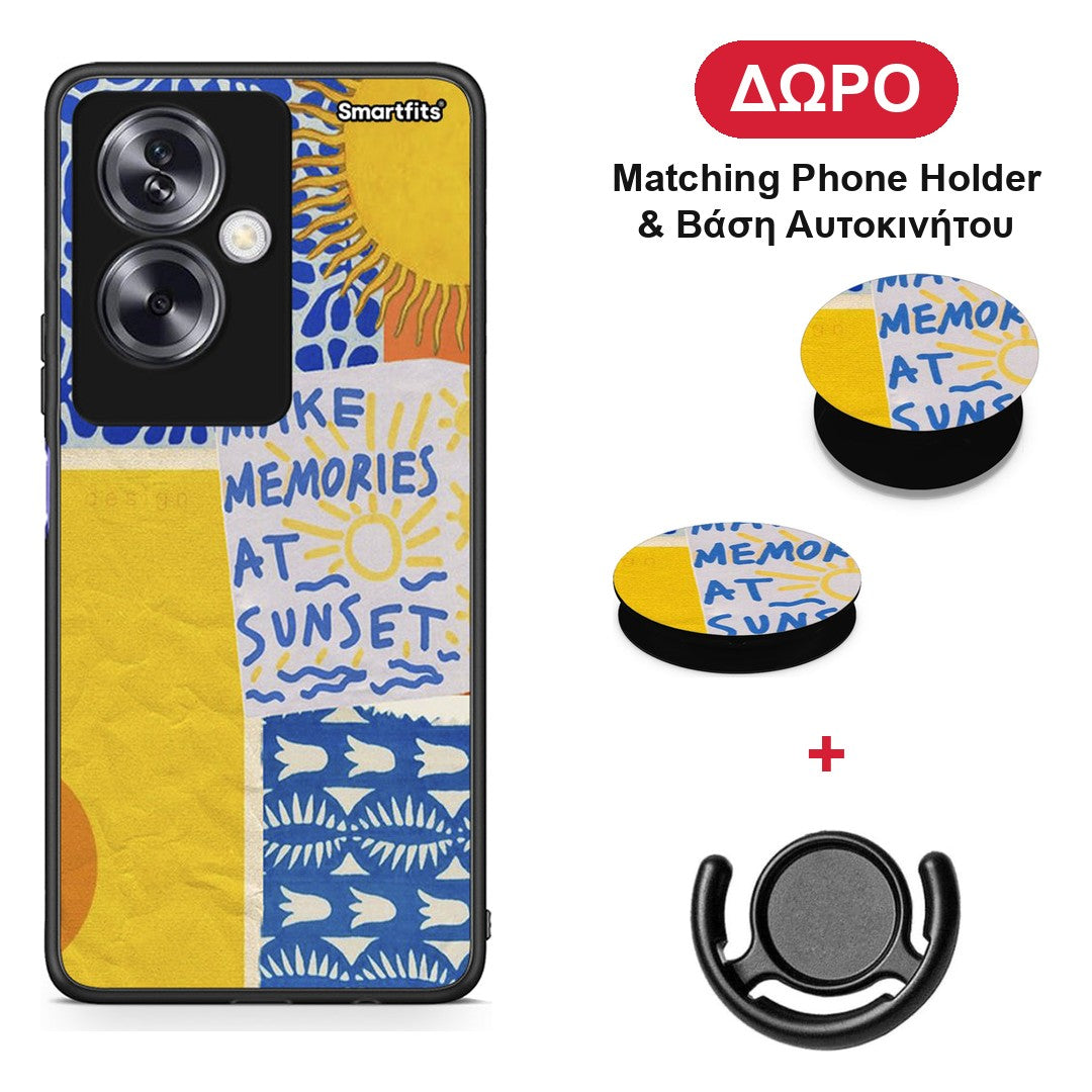 Sunset Memories - Oppo A79 / A2 θήκη + Δώρο Phone Holder & Βάση Αυτοκινήτου