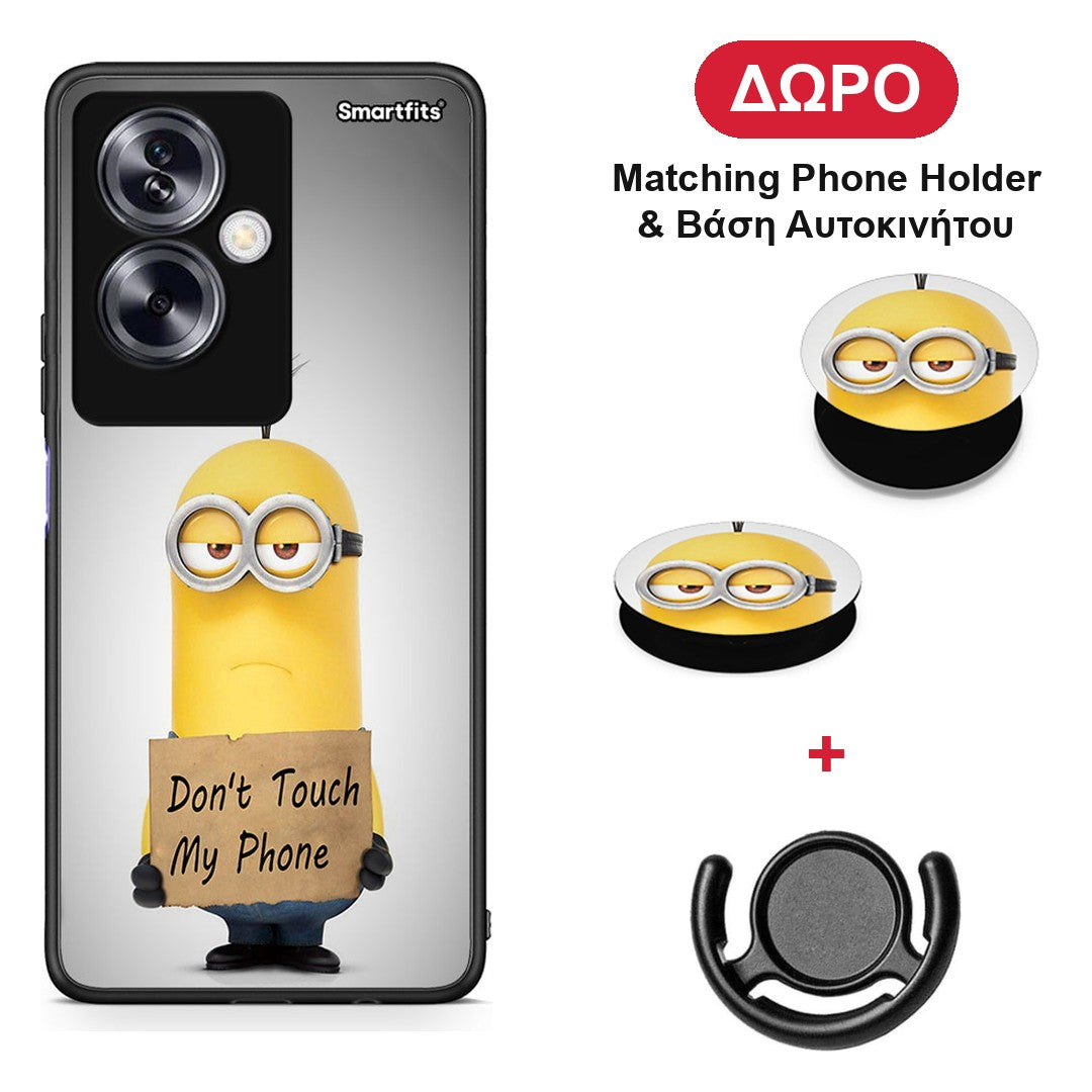 Text Minion - Oppo A79 / A2 θήκη + Δώρο Phone Holder & Βάση Αυτοκινήτου
