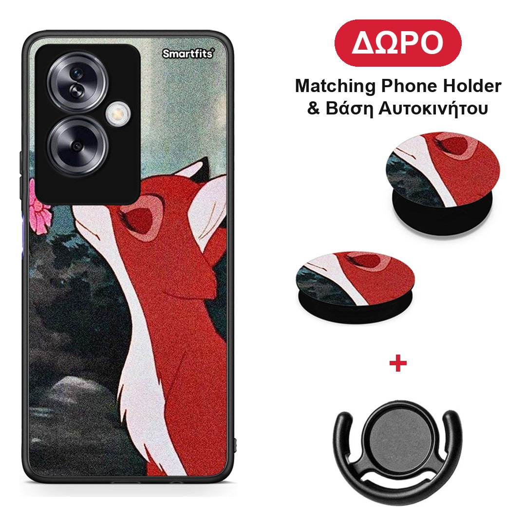 Tod And Vixey Love 2 - Oppo A79 / A2 θήκη + Δώρο Phone Holder & Βάση Αυτοκινήτου
