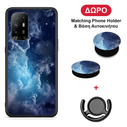Galactic Blue Sky - Oppo A94 5G / F19 Pro / Reno5 Lite θήκη + Δώρο Phone Holder & Βάση Αυτοκινήτου