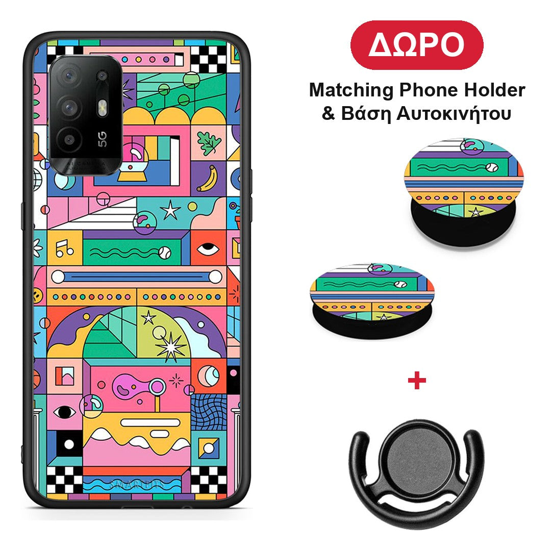 Bubbles Soap - Oppo A94 5G / F19 Pro / Reno5 Lite θήκη + Δώρο Phone Holder & Βάση Αυτοκινήτου
