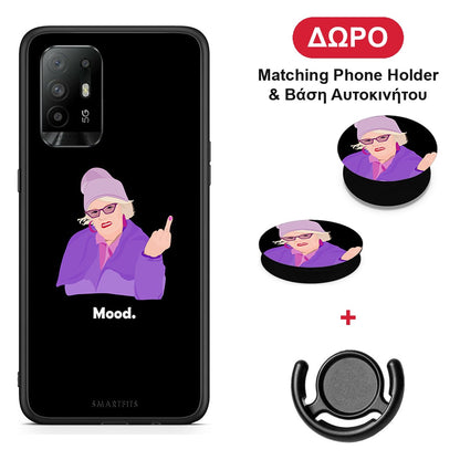 Grandma Mood Black - Oppo A94 5G / F19 Pro / Reno5 Lite θήκη + Δώρο Phone Holder & Βάση Αυτοκινήτου