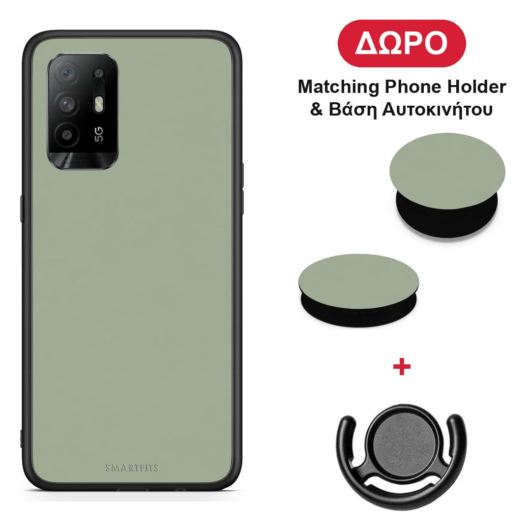 Sage Green - Oppo A94 5G / F19 Pro / Reno5 Lite θήκη + Δώρο Phone Holder & Βάση Αυτοκινήτου