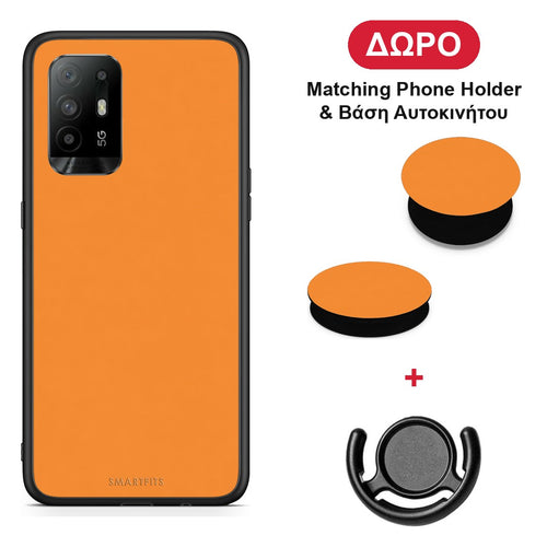 Tangerine Orange - Oppo A94 5G / F19 Pro / Reno5 Lite θήκη + Δώρο Phone Holder & Βάση Αυτοκινήτου