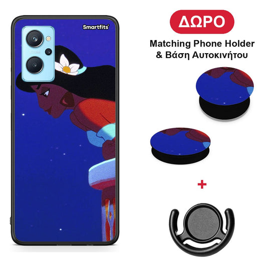 Alladin And Jasmine Love 2 - Oppo A96 θήκη + Δώρο Phone Holder & Βάση Αυτοκινήτου