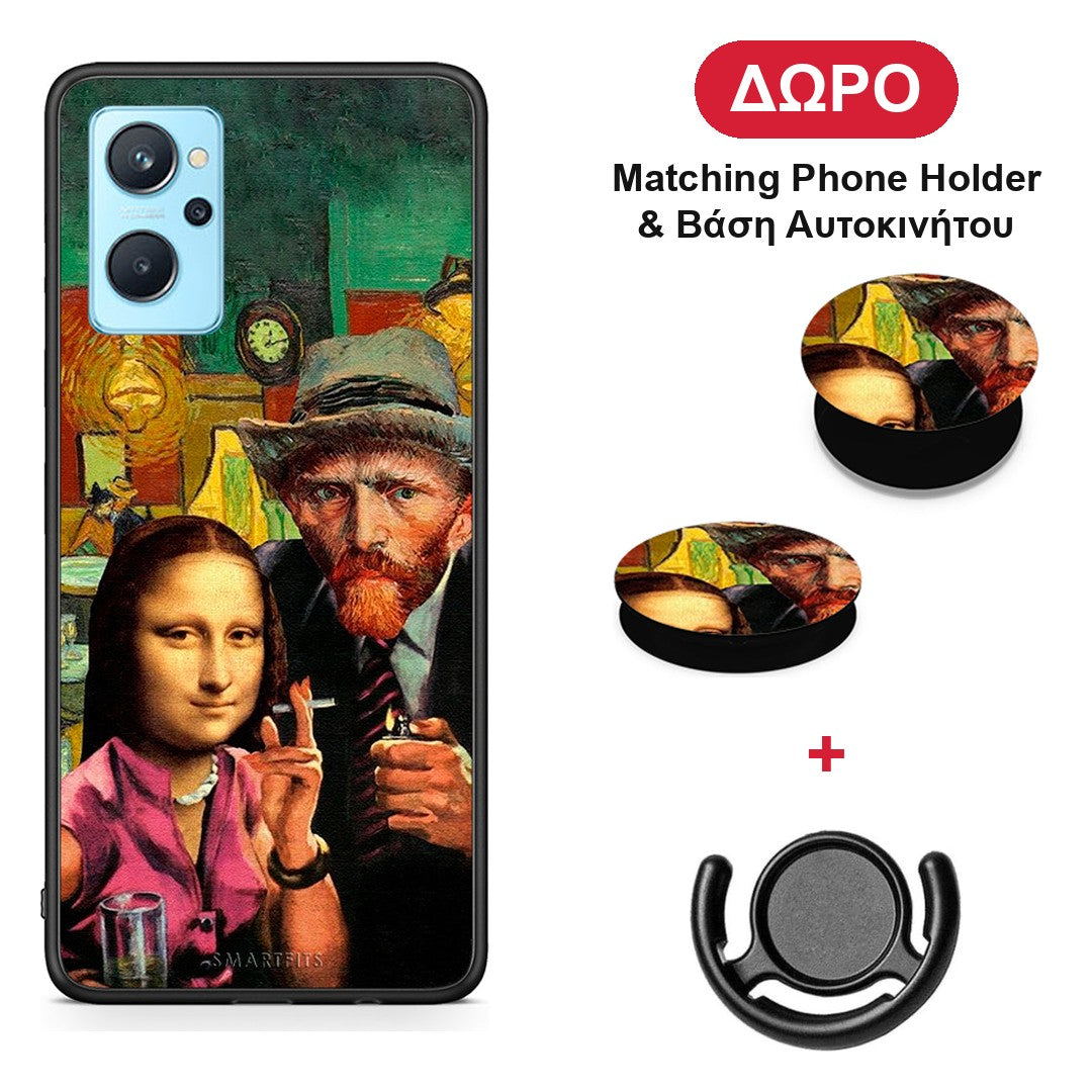 Funny Art - Oppo A96 θήκη + Δώρο Phone Holder & Βάση Αυτοκινήτου