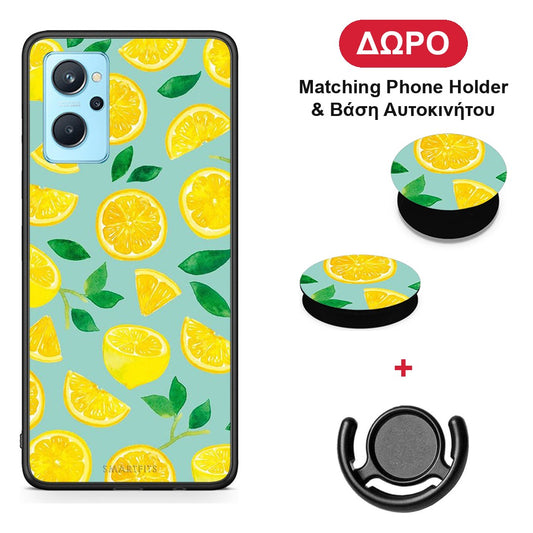 Lemons - Oppo A96 θήκη + Δώρο Phone Holder & Βάση Αυτοκινήτου