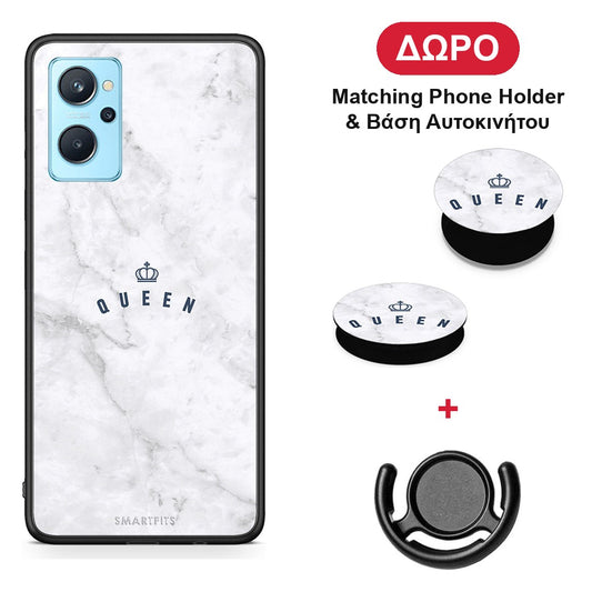 Marble Queen - Oppo A96 θήκη + Δώρο Phone Holder & Βάση Αυτοκινήτου