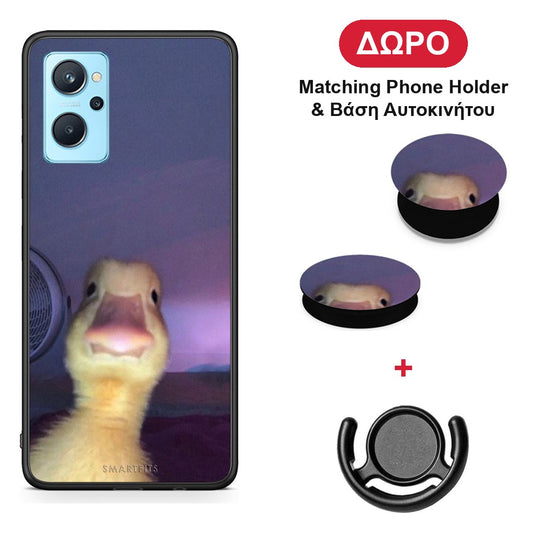 Meme Duck - Oppo A96 θήκη + Δώρο Phone Holder & Βάση Αυτοκινήτου