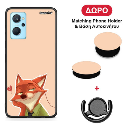 Nick Wilde And Judy Hopps Love 1 - Oppo A96 θήκη + Δώρο Phone Holder & Βάση Αυτοκινήτου
