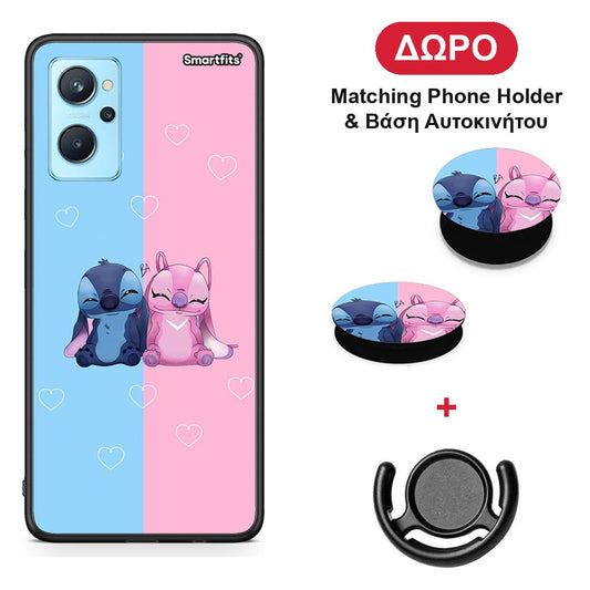 Stitch And Angel - Oppo A96 θήκη + Δώρο Phone Holder & Βάση Αυτοκινήτου