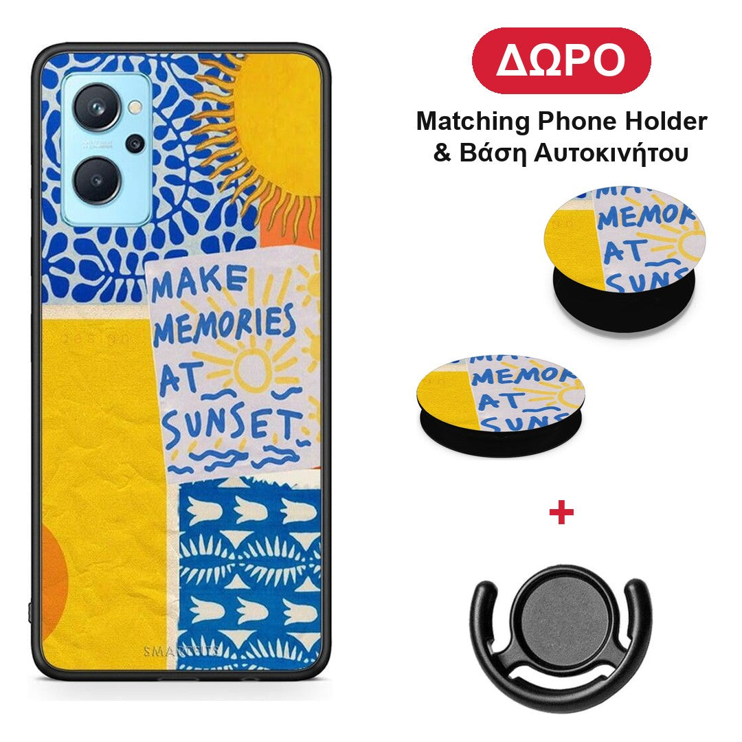 Sunset Memories - Oppo A96 θήκη + Δώρο Phone Holder & Βάση Αυτοκινήτου
