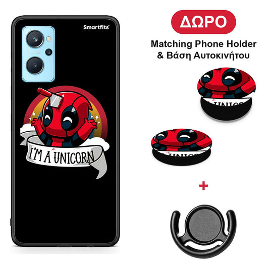 Unicorn Deadpool - Oppo A96 θήκη + Δώρο Phone Holder & Βάση Αυτοκινήτου