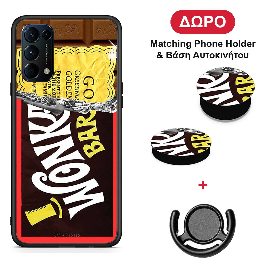 Golden Ticket - Oppo Find X3 Lite / Reno 5 5G / Reno 5 4G θήκη + Δώρο Phone Holder & Βάση Αυτοκινήτου