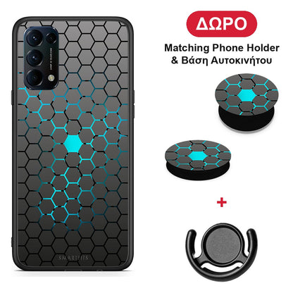 Geometric Hexagonal - Oppo Find X3 Lite / Reno 5 5G / Reno 5 4G θήκη + Δώρο Phone Holder & Βάση Αυτοκινήτου