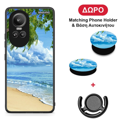 Beautiful Beach - Oppo Reno10 Pro θήκη + Δώρο Phone Holder & Βάση Αυτοκινήτου