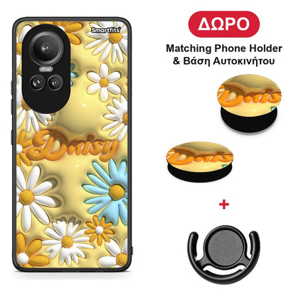 Bubble Daisies - Oppo Reno10 Pro θήκη + Δώρο Phone Holder & Βάση Αυτοκινήτου