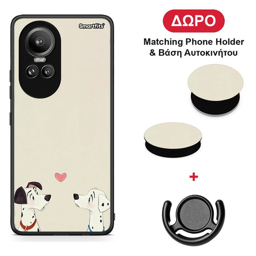 Dalmatians Love - Oppo Reno10 Pro θήκη + Δώρο Phone Holder & Βάση Αυτοκινήτου