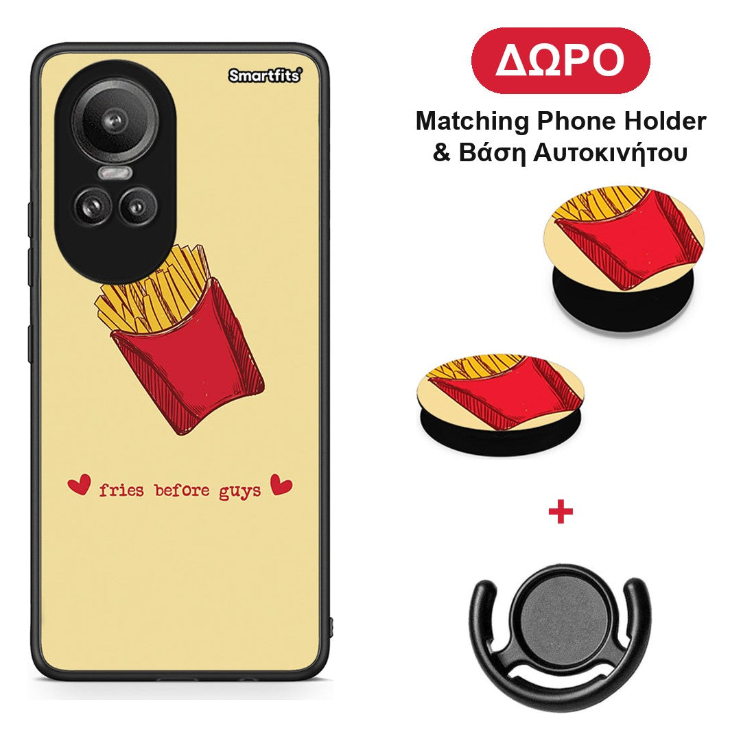 Fries Before Guys - Oppo Reno10 Pro θήκη + Δώρο Phone Holder & Βάση Αυτοκινήτου