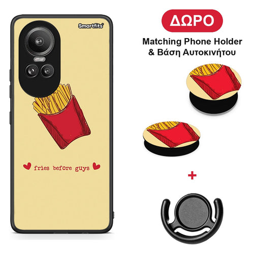 Fries Before Guys - Oppo Reno10 Pro θήκη + Δώρο Phone Holder & Βάση Αυτοκινήτου