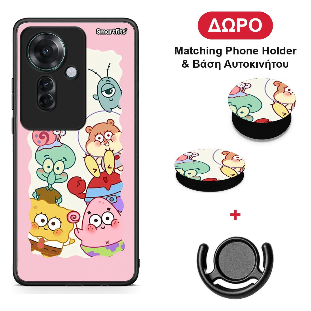 Cute Companion - Oppo Reno11 F 5G θήκη + Δώρο Phone Holder & Βάση Αυτοκινήτου