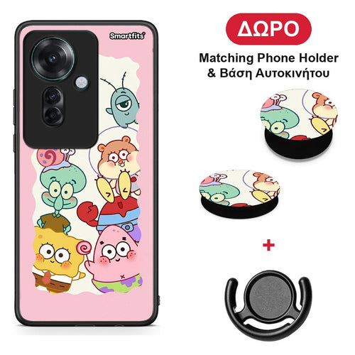 Cute Companion - Oppo Reno11 F 5G θήκη + Δώρο Phone Holder & Βάση Αυτοκινήτου