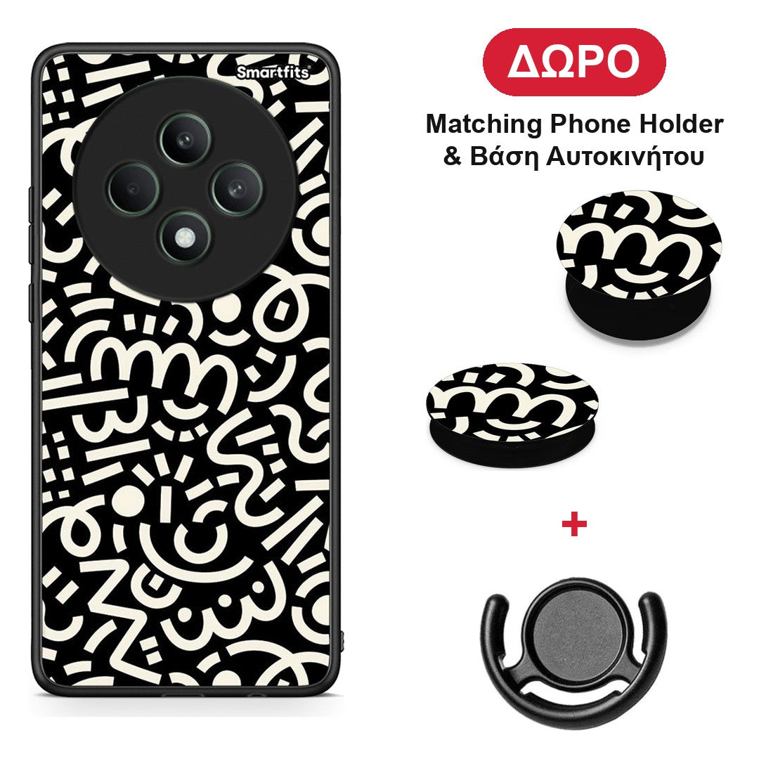 Doodle Art - Oppo Reno12 F 5G / FS 5G θήκη + Δώρο Phone Holder & Βάση Αυτοκινήτου