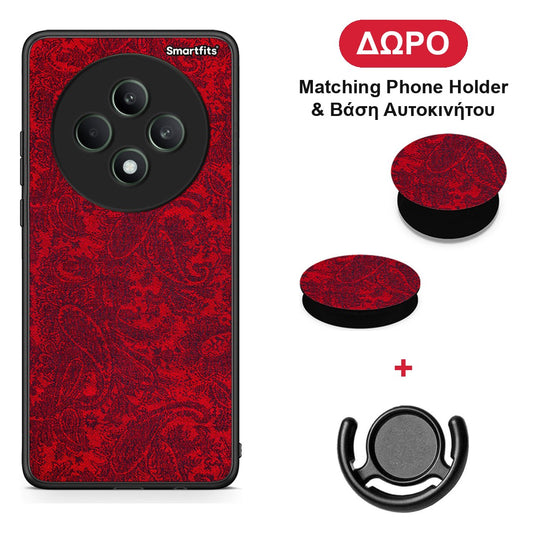 Paisley Cashmere - Oppo Reno12 F 5G / FS 5G θήκη + Δώρο Phone Holder & Βάση Αυτοκινήτου