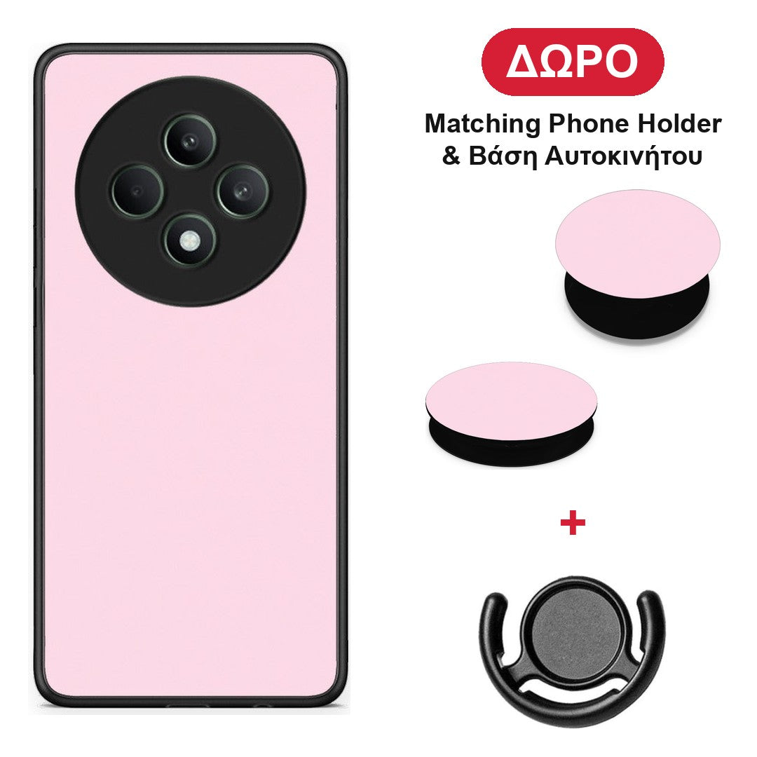 Pale Pink - Oppo Reno12 F 5G / FS 5G θήκη + Δώρο Phone Holder & Βάση Αυτοκινήτου