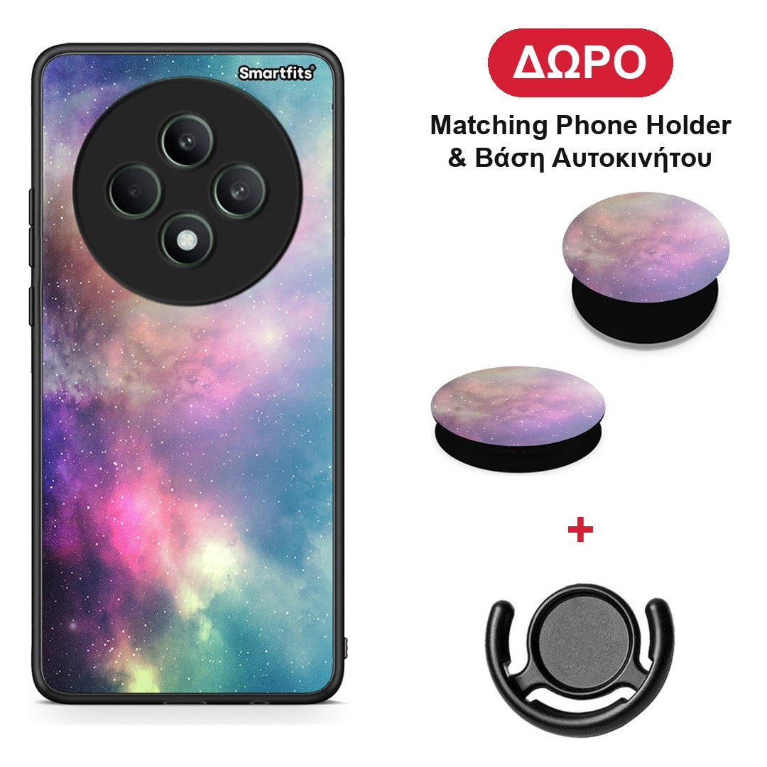 Galactic Rainbow - Oppo Reno12 F 5G / FS 5G θήκη + Δώρο Phone Holder & Βάση Αυτοκινήτου