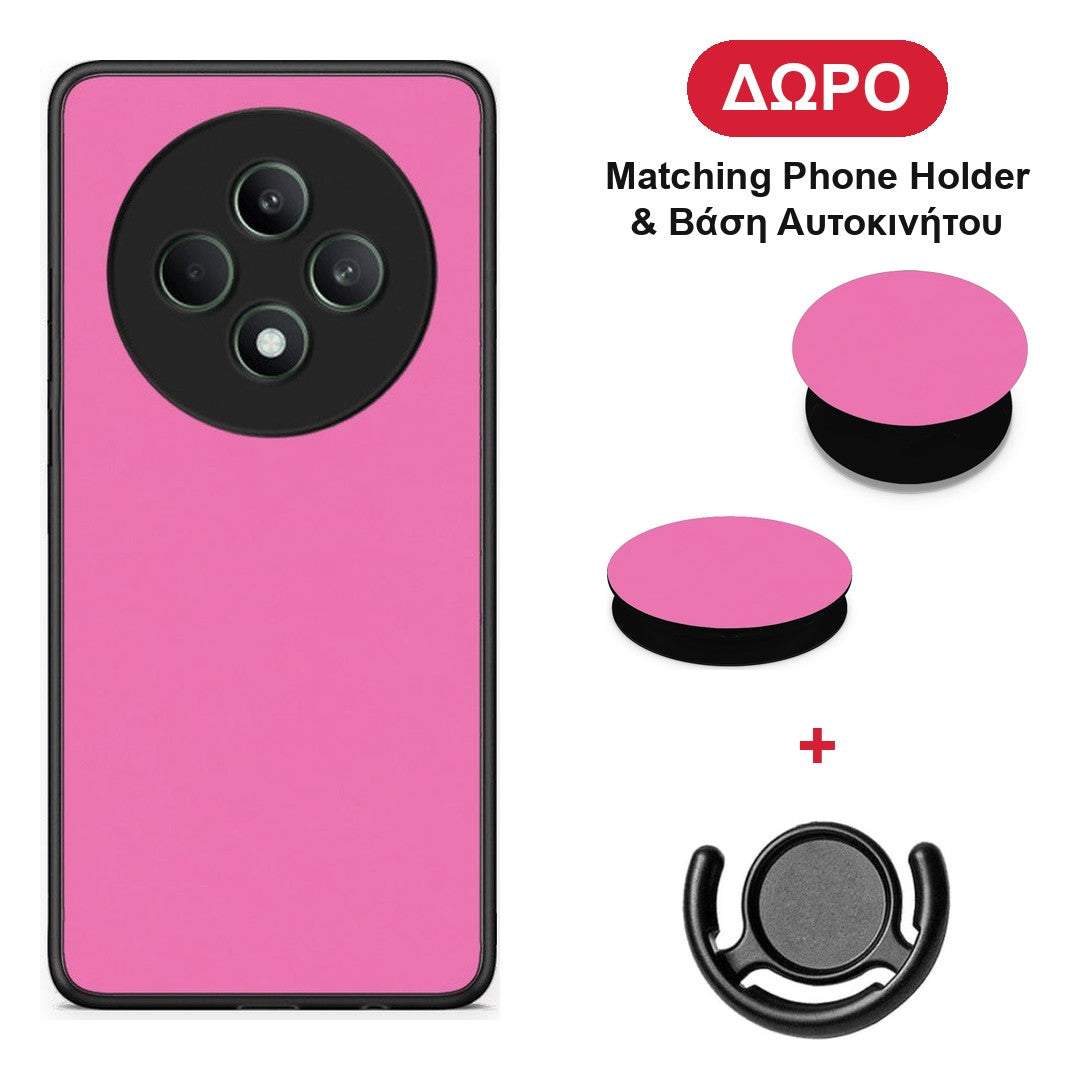 Rose Pink - Oppo Reno12 F 5G / FS 5G θήκη + Δώρο Phone Holder & Βάση Αυτοκινήτου